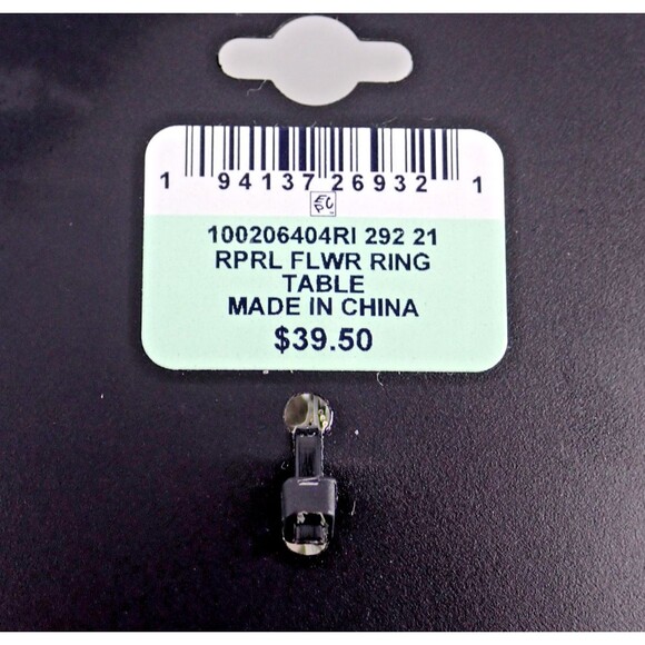 INC International Concepts I.N.C. Silver Tone Flower & Pearl Statement Ring Sz 8 - Picture 5 of 10